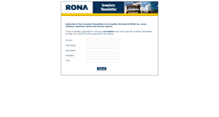 Desktop Screenshot of investors.rona.ca