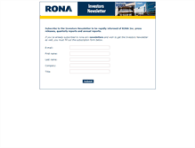 Tablet Screenshot of investors.rona.ca